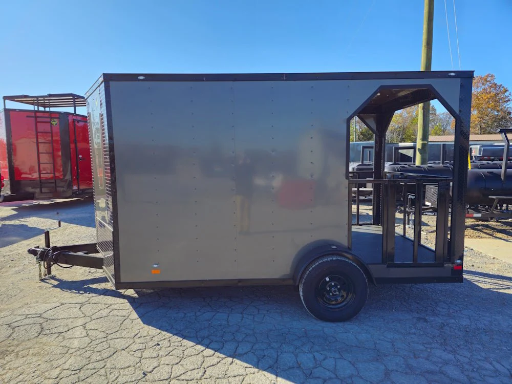 7x12 Charcoal Concession Porch Trailer Food Serving Merchandising