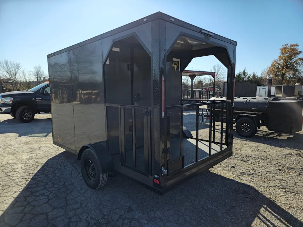 7x12 Charcoal Concession Porch Trailer Food Serving Merchandising