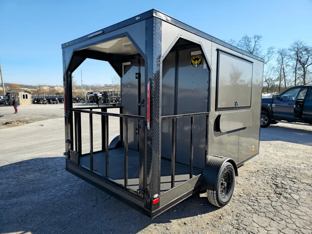 7x12 Charcoal Concession Porch Trailer Food Serving Merchandising
