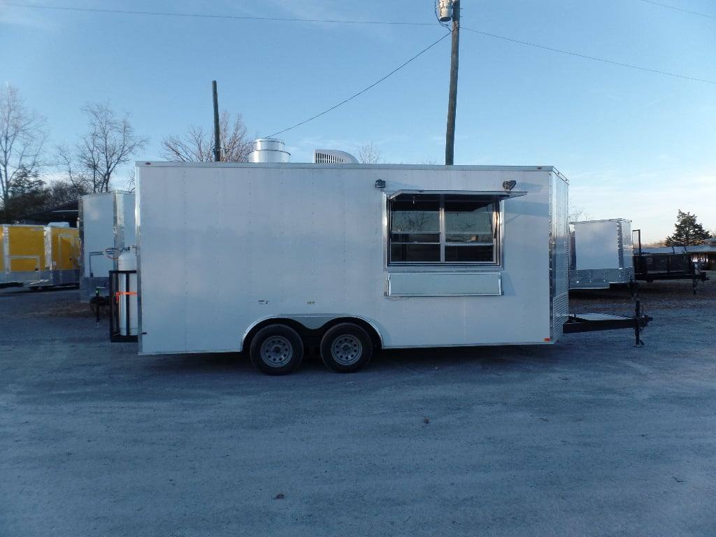 252-8.5-x-18-concession-food-trailer-white-with-appliances-1.jpg 8.5' x 18' Concession Food Trailer White With Appliances