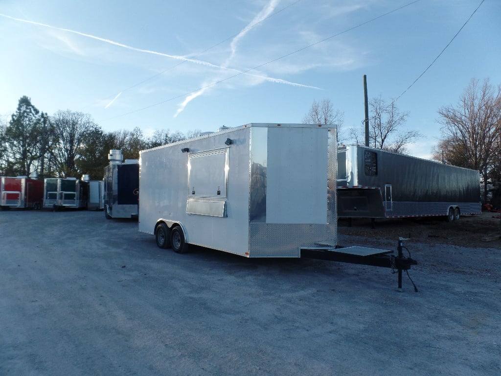 252-8.5-x-18-concession-food-trailer-white-with-appliances-2.jpg 8.5' x 18' Concession Food Trailer White With Appliances