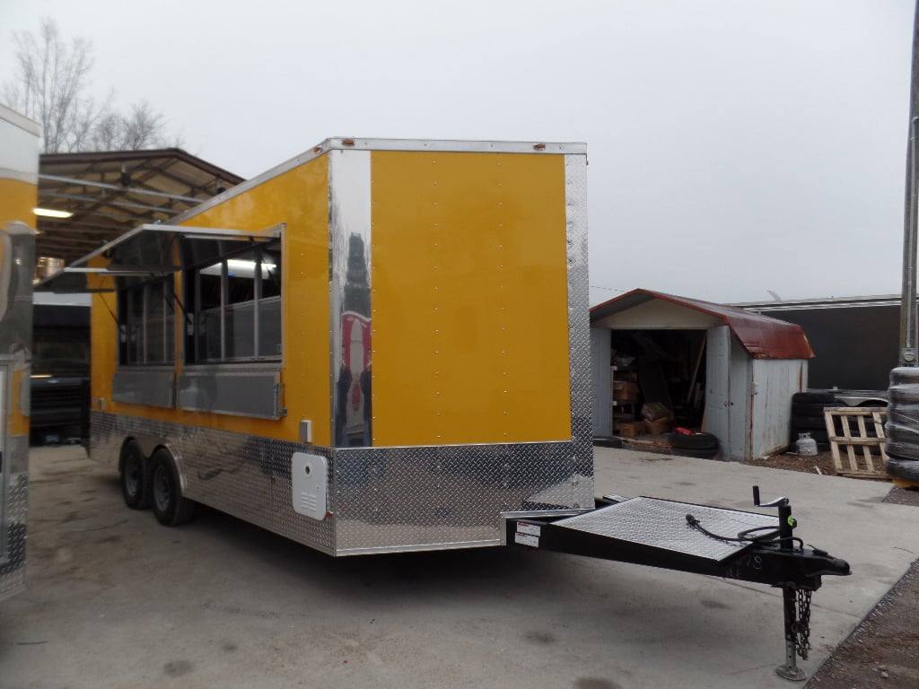 255-8.5-x-18-concession-food-trailer-yellow-with-appliances-1.jpg 8.5' x 18' Concession Food Trailer Yellow With Appliances