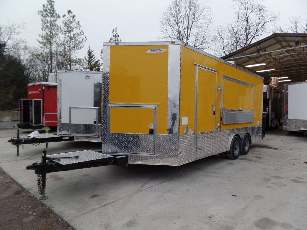 255-8.5-x-18-concession-food-trailer-yellow-with-appliances-3.jpg 8.5' x 18' Concession Food Trailer Yellow With Appliances