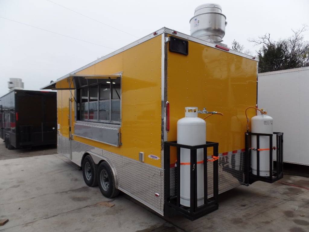 255-8.5-x-18-concession-food-trailer-yellow-with-appliances-5.jpg 8.5' x 18' Concession Food Trailer Yellow With Appliances