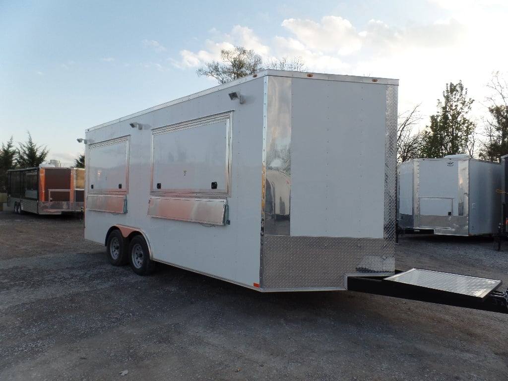 256-8.5-x-18-concession-food-white-catering-event-trailer-15.jpg 8.5' x 18' Concession Food White Catering Event Trailer