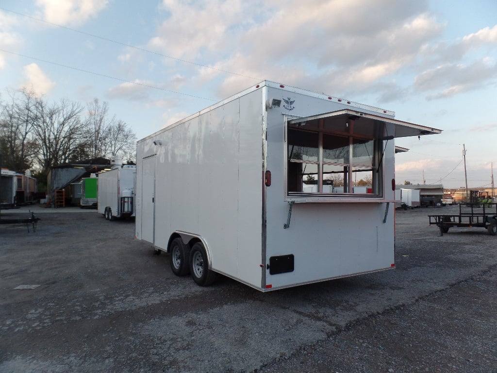 256-8.5-x-18-concession-food-white-catering-event-trailer-2.jpg 8.5' x 18' Concession Food White Catering Event Trailer
