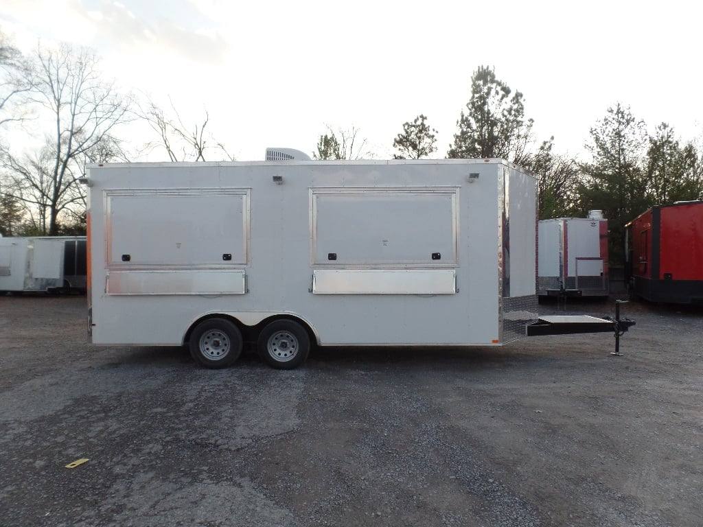 256-8.5-x-18-concession-food-white-catering-event-trailer-3.jpg 8.5' x 18' Concession Food White Catering Event Trailer