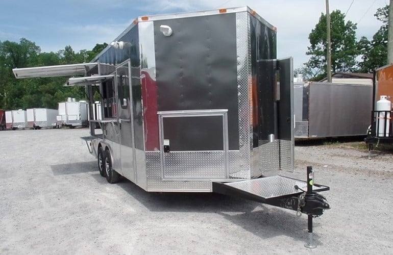 258-8.5-x-18-concession-pizza-food-trailer-charcoal-grey-7.jpg 8.5' x 18' Concession Pizza Food Trailer Charcoal Grey