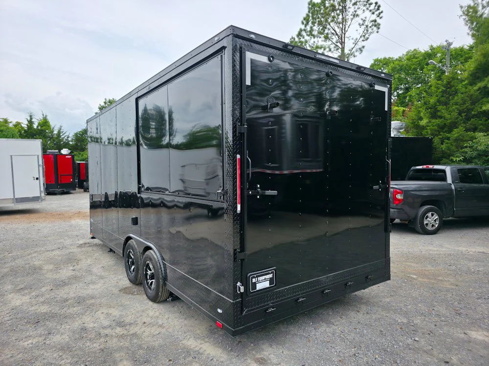26-8.5-x-20-black-w-blackout-concession-trailer-with-8-porch-food-event-catering-10.webp 8.5 X 20 Black W/ Blackout Concession Trailer With 8' Porch Food Event Catering