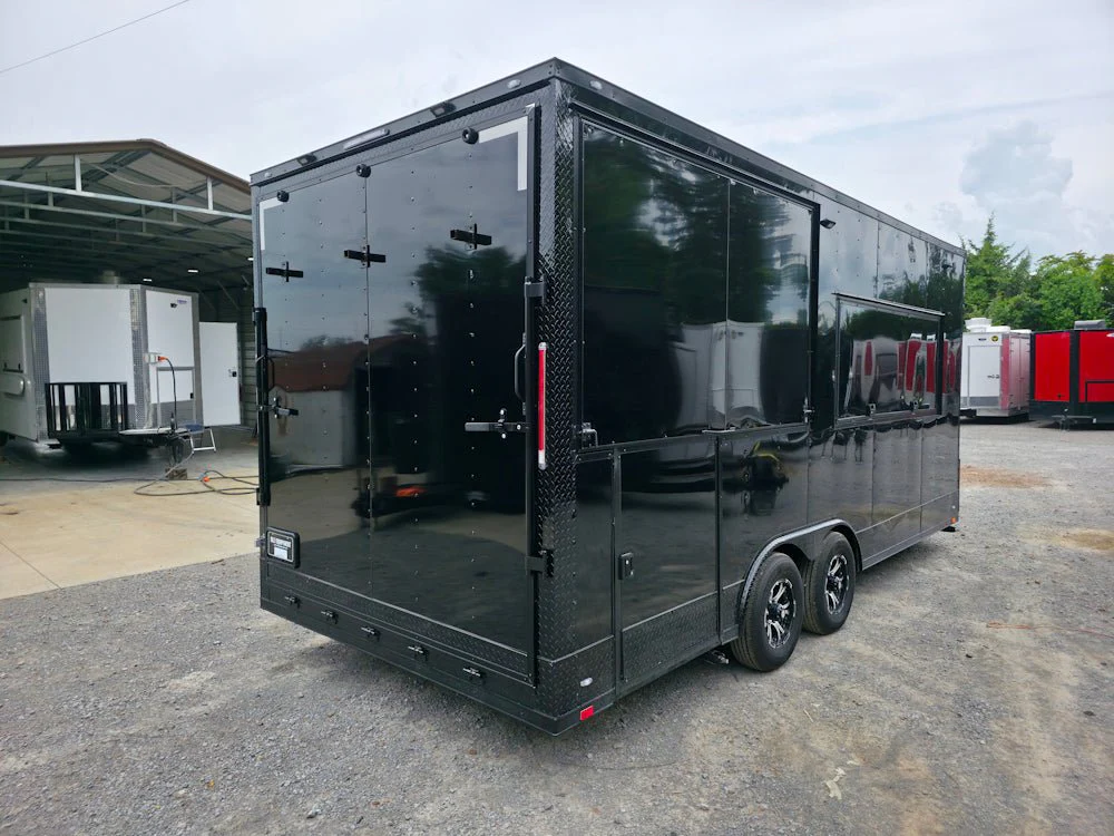 26-8.5-x-20-black-w-blackout-concession-trailer-with-8-porch-food-event-catering-12.webp 8.5 X 20 Black W/ Blackout Concession Trailer With 8' Porch Food Event Catering