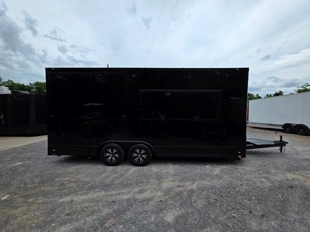 26-8.5-x-20-black-w-blackout-concession-trailer-with-8-porch-food-event-catering-13.webp 8.5 X 20 Black W/ Blackout Concession Trailer With 8' Porch Food Event Catering