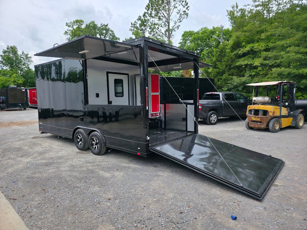 26-8.5-x-20-black-w-blackout-concession-trailer-with-8-porch-food-event-catering-15.jpg 8.5 X 20 Black W/ Blackout Concession Trailer With 8' Porch Food Event Catering