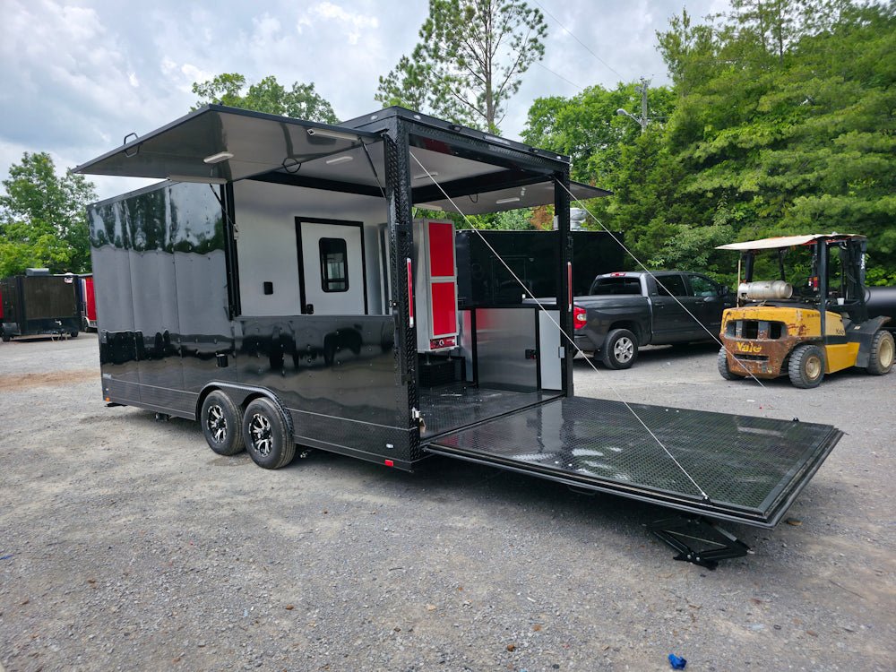 26-8.5-x-20-black-w-blackout-concession-trailer-with-8-porch-food-event-catering-28.jpg 8.5 X 20 Black W/ Blackout Concession Trailer With 8' Porch Food Event Catering