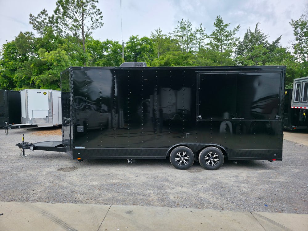 26-8.5-x-20-black-w-blackout-concession-trailer-with-8-porch-food-event-catering-8.jpg 8.5 X 20 Black W/ Blackout Concession Trailer With 8' Porch Food Event Catering