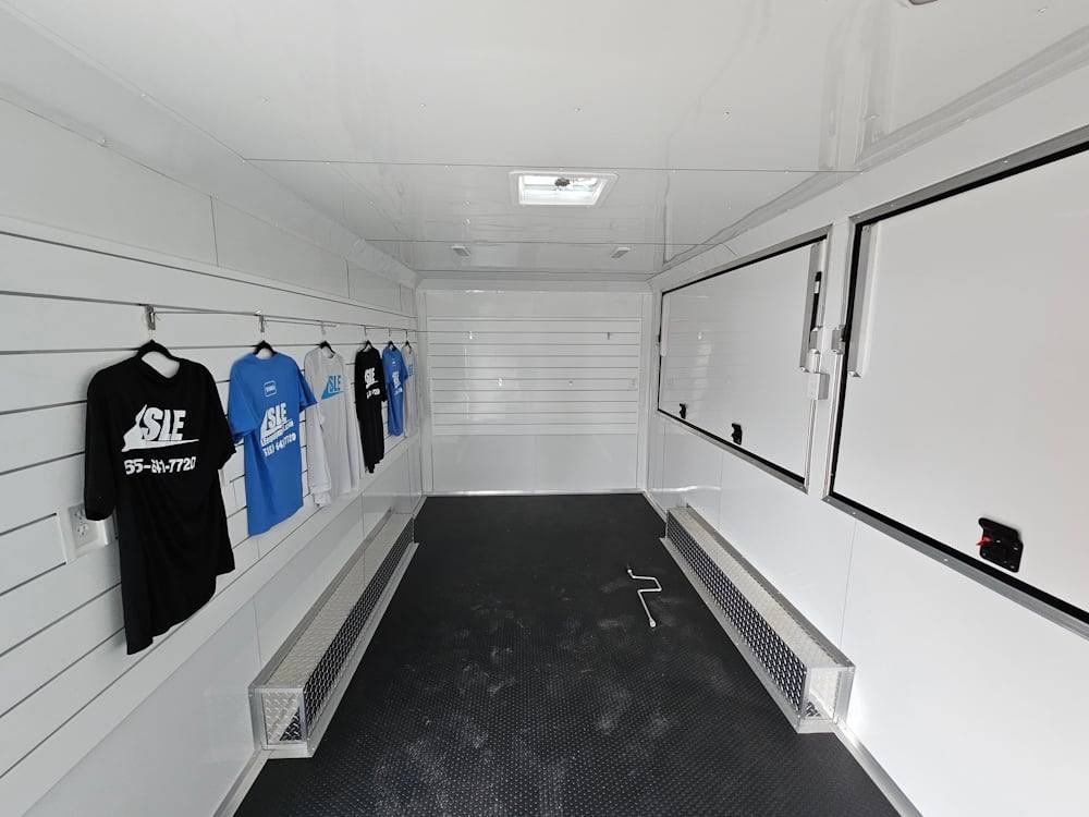 8.5' X 18' Concession Trailer Black Marketing Event T-Shirts