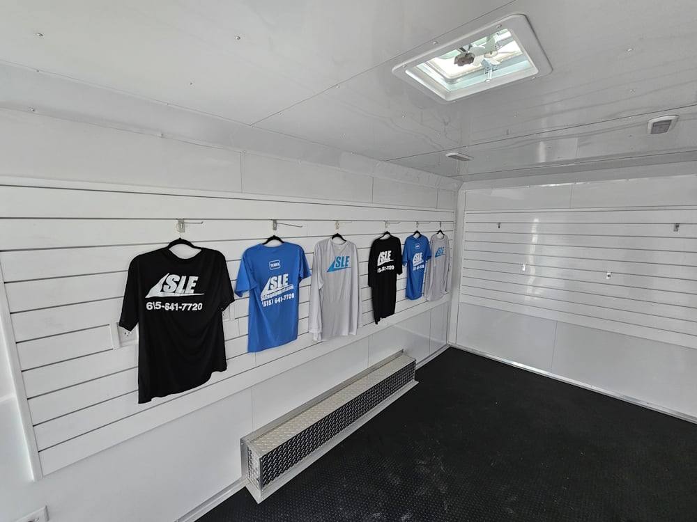 8.5' X 18' Concession Trailer Black Marketing Event T-Shirts