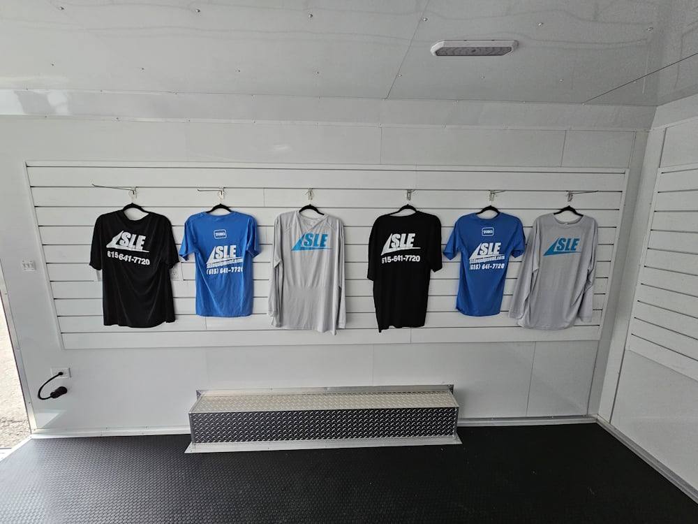 8.5' X 18' Concession Trailer Black Marketing Event T-Shirts