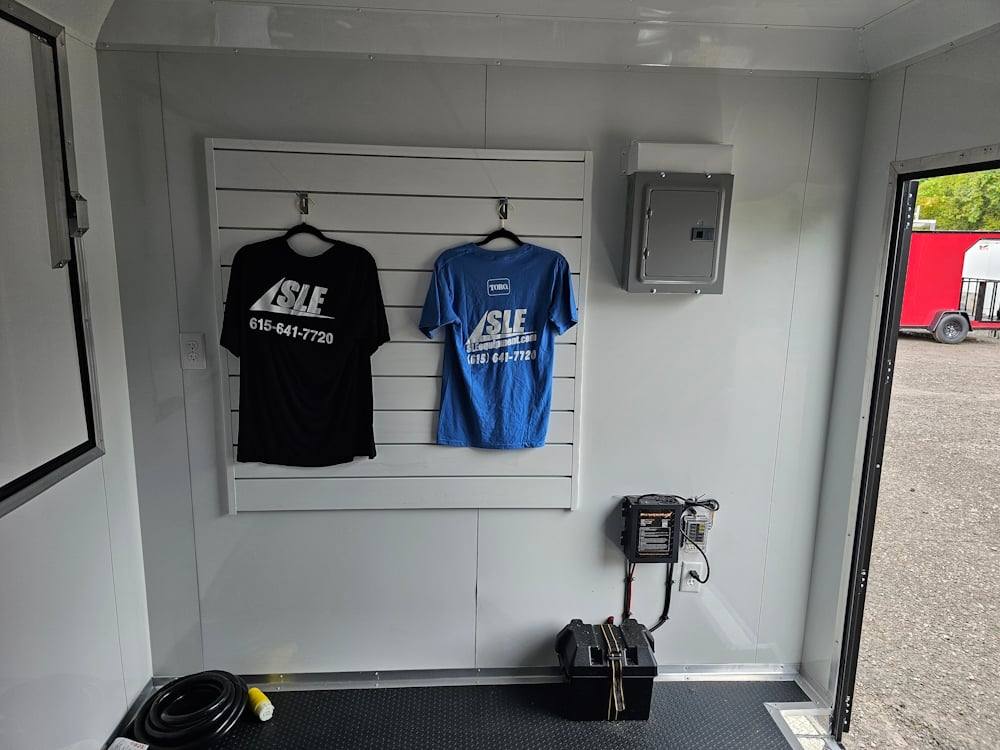 8.5' X 18' Concession Trailer Black Marketing Event T-Shirts