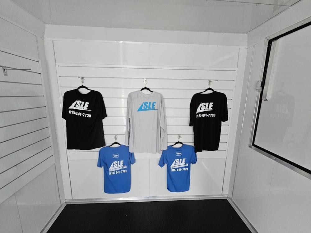 8.5' X 18' Concession Trailer Black Marketing Event T-Shirts