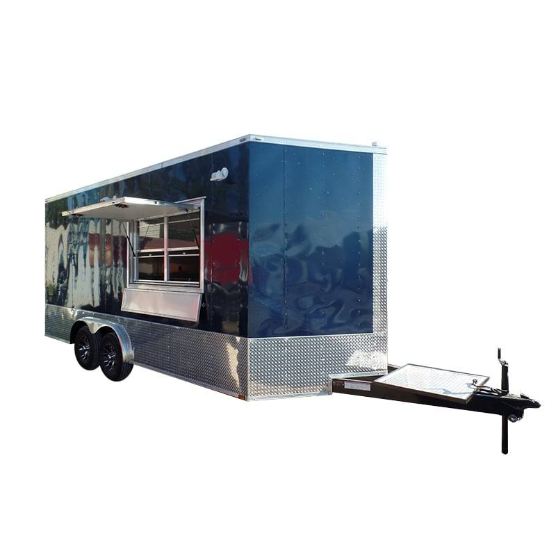 264-8.5-x-18-concession-trailer-indigo-blue-food-event-catering-1.jpg 8.5' x 18' Concession Trailer Indigo Blue Food Event Catering