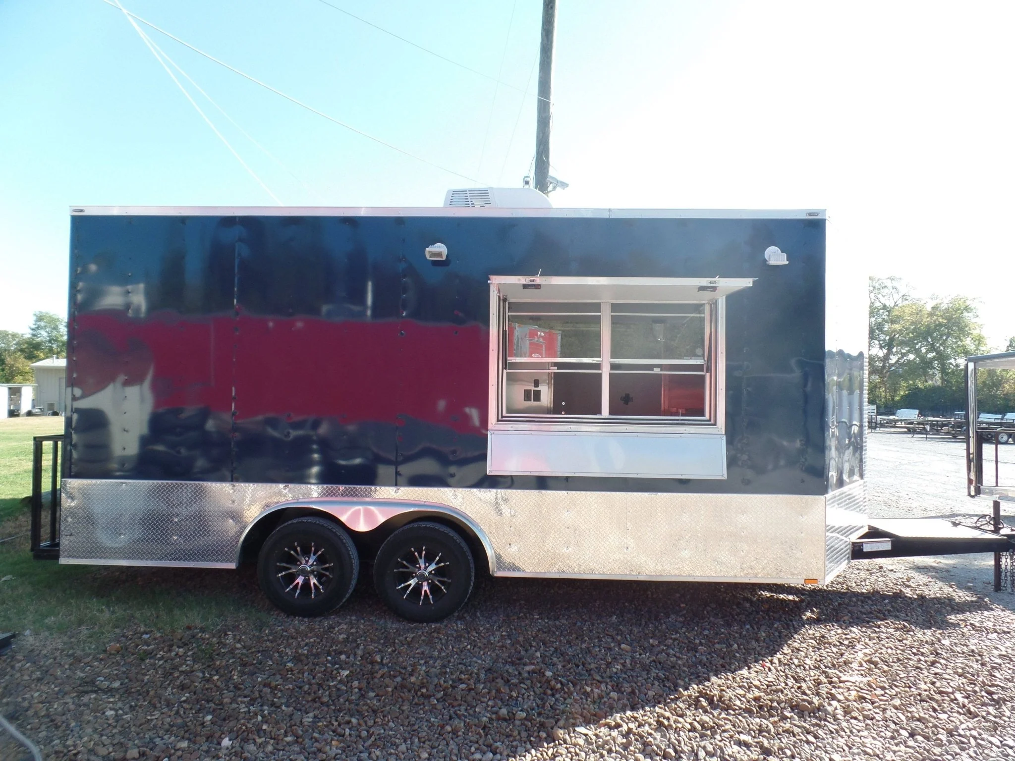 264-8.5-x-18-concession-trailer-indigo-blue-food-event-catering-5.webp 8.5' x 18' Concession Trailer Indigo Blue Food Event Catering
