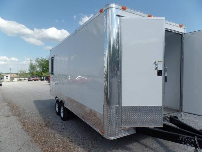 27-8.5-x-20-concession-food-trailer-white-event-catering-5.jpg 8.5 x 20 Concession Food Trailer White Event Catering