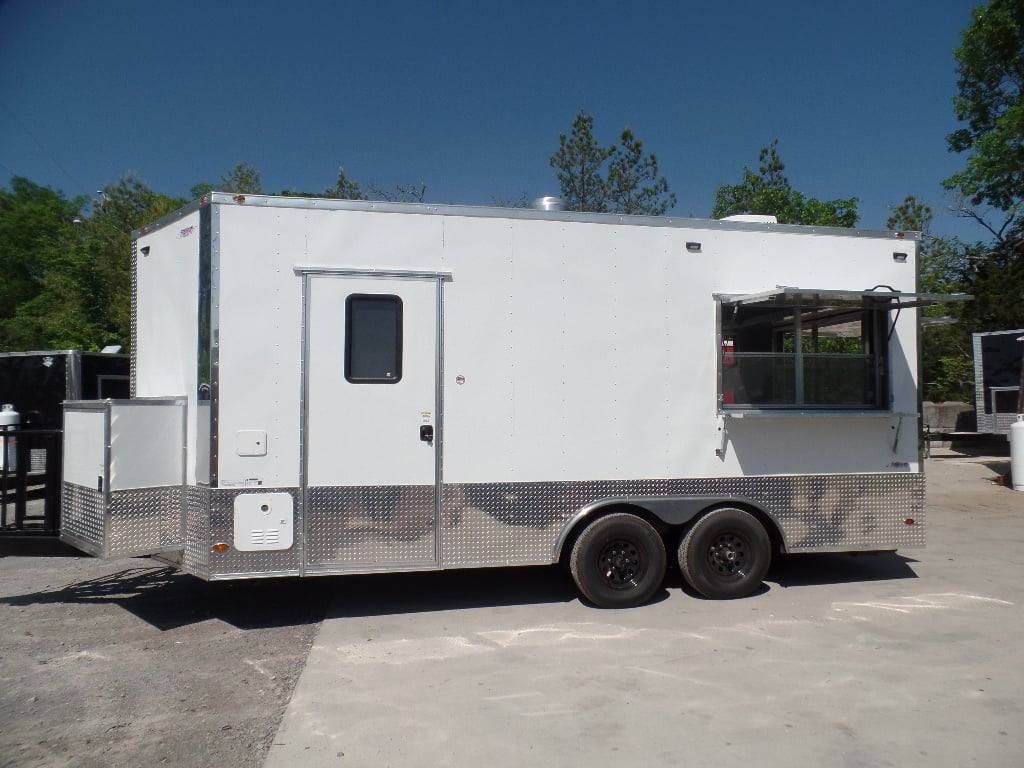 270-8.5-x-18-concession-white-event-food-catering-trailer-1.jpg 8.5' x 18' Concession White Event Food Catering Trailer