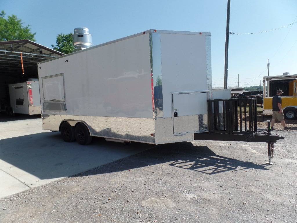 270-8.5-x-18-concession-white-event-food-catering-trailer-6.jpg 8.5' x 18' Concession White Event Food Catering Trailer