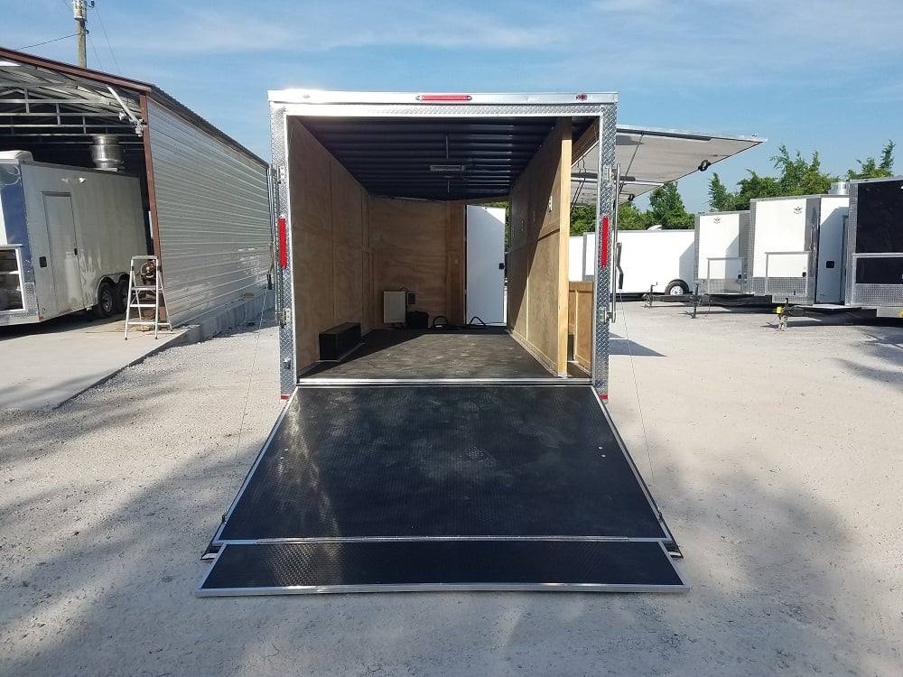 8.5' X 18' Custom Cobalt Blue Enclosed Trailer