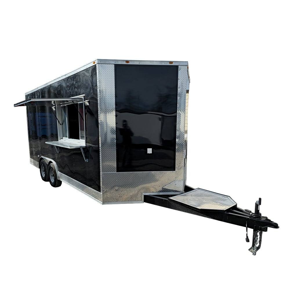 274-8.5-x-18-elite-black-concession-trailer-food-event-catering-1.jpg 8.5' X 18' Elite Black Concession Trailer Food Event Catering