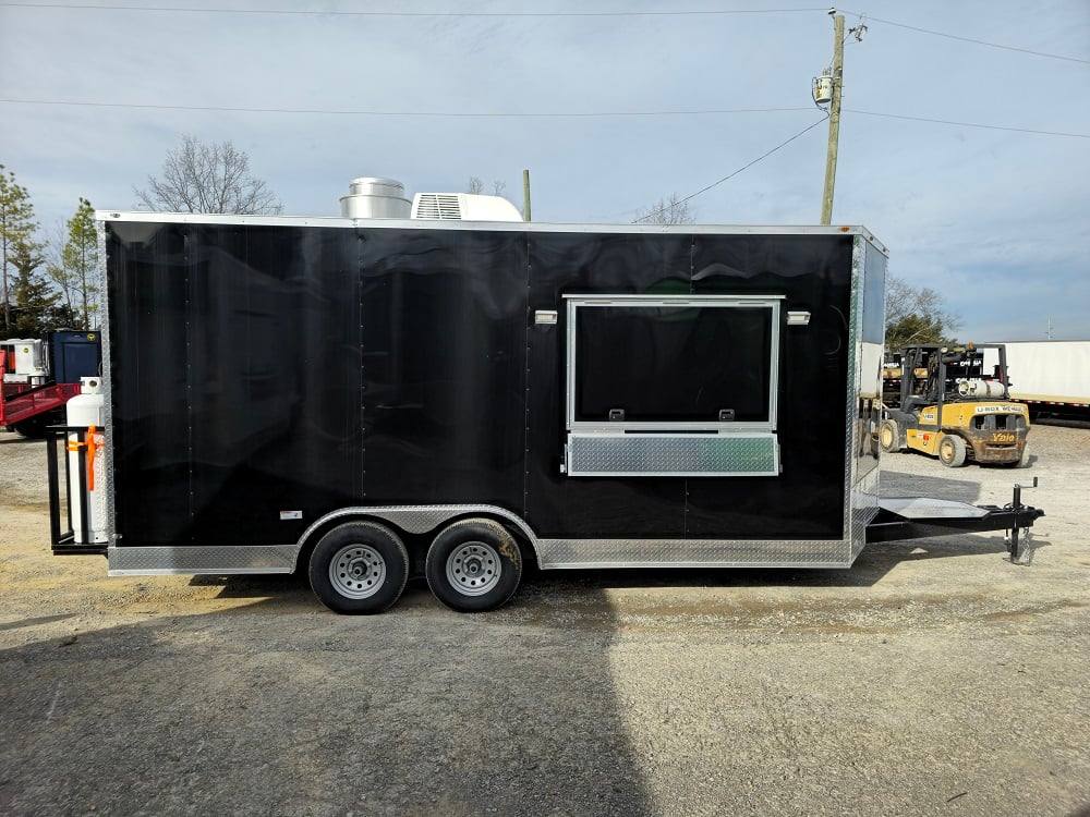274-8.5-x-18-elite-black-concession-trailer-food-event-catering-8.jpg 8.5' X 18' Elite Black Concession Trailer Food Event Catering