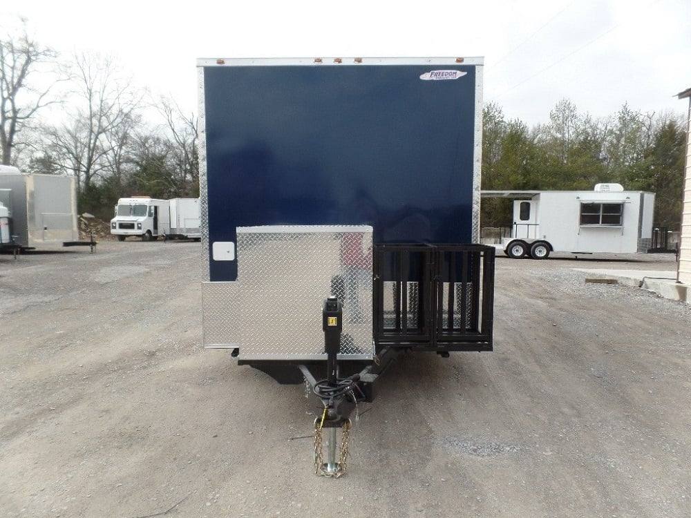 275-8.5-x-18-indigo-blue-flat-nose-concession-food-trailer-14.jpg 8.5' x 18' Indigo Blue Flat Nose Concession Food Trailer