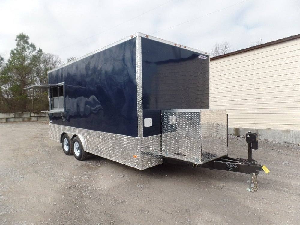 275-8.5-x-18-indigo-blue-flat-nose-concession-food-trailer-21.jpg 8.5' x 18' Indigo Blue Flat Nose Concession Food Trailer
