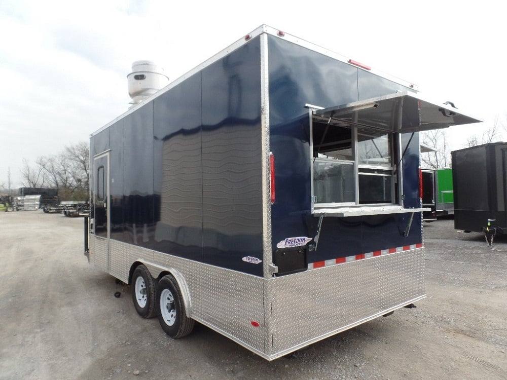 275-8.5-x-18-indigo-blue-flat-nose-concession-food-trailer-28.jpg 8.5' x 18' Indigo Blue Flat Nose Concession Food Trailer