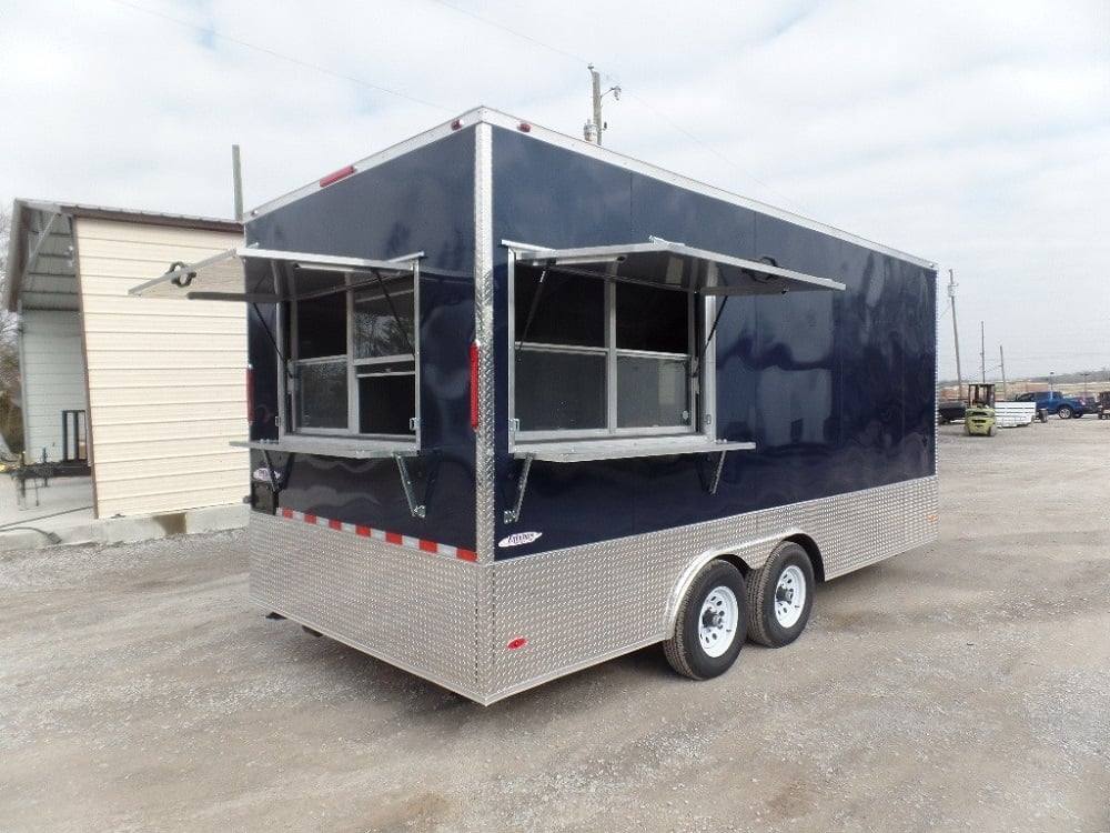 275-8.5-x-18-indigo-blue-flat-nose-concession-food-trailer-6.jpg 8.5' x 18' Indigo Blue Flat Nose Concession Food Trailer