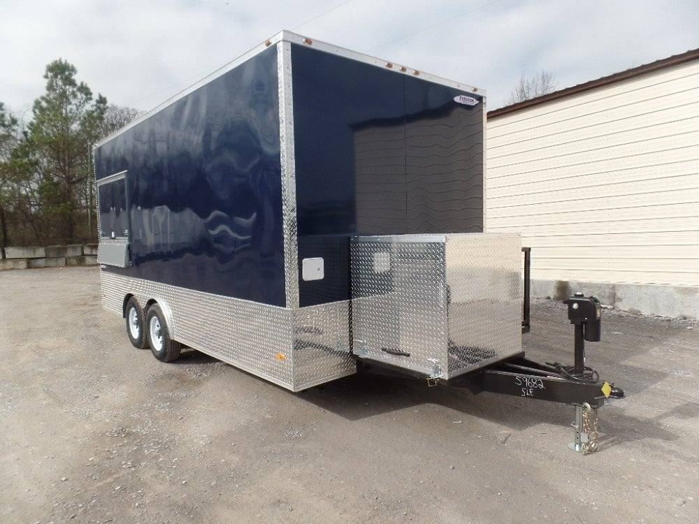 275-8.5-x-18-indigo-blue-flat-nose-concession-food-trailer-9.jpg 8.5' x 18' Indigo Blue Flat Nose Concession Food Trailer