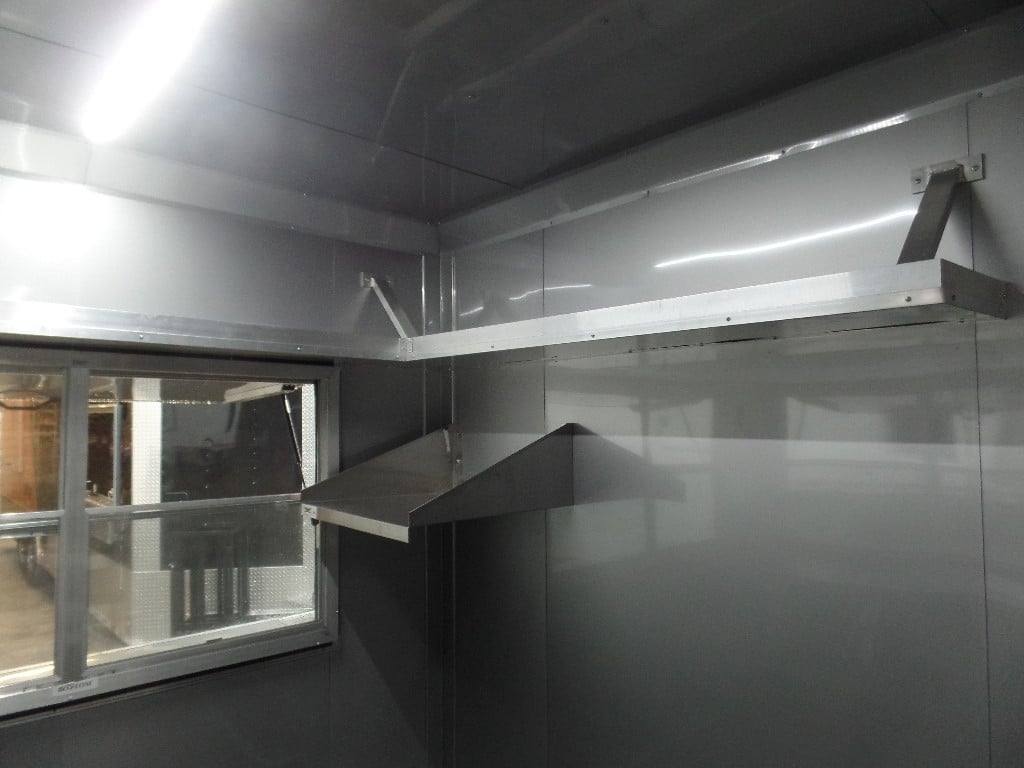 8.5' x 18' Indigo Blue Flat Nose Concession Food Trailer With Appliances