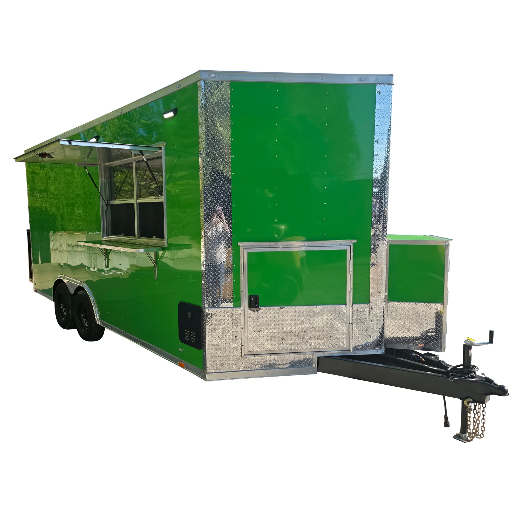 8.5' X 18' Lime Green Custom Concession Trailer Food Event Catering