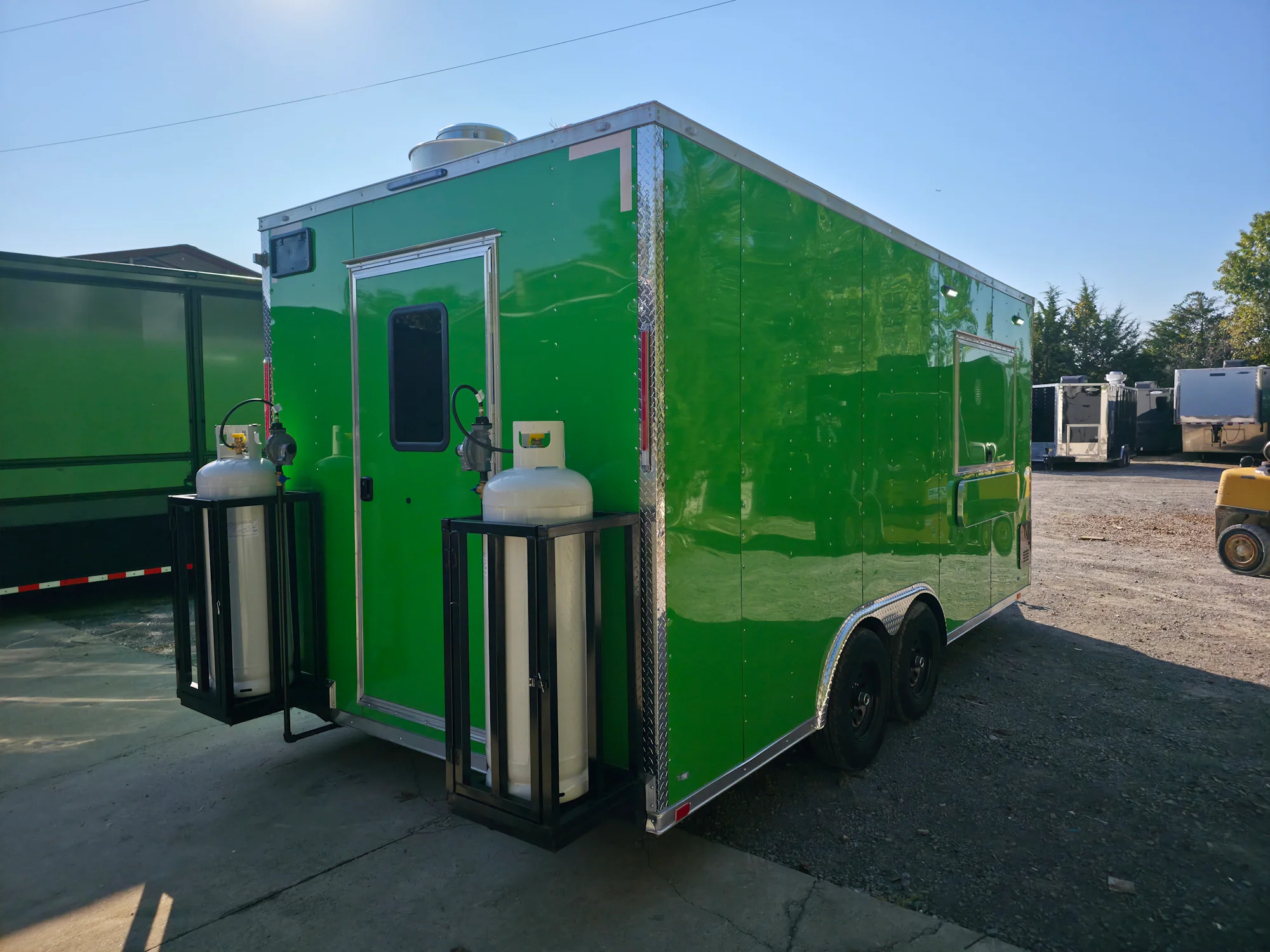 278-8.5-x-18-lime-green-custom-concession-trailer-food-event-catering-7.webp 8.5' X 18' Lime Green Custom Concession Trailer Food Event Catering