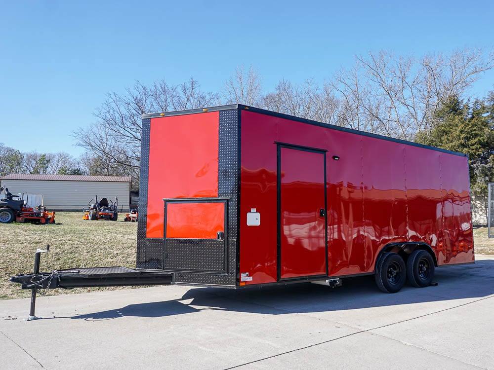 28-8.5-x-20-red-v-nose-concession-with-blackout-trim-vending-3.jpg 8.5 x 20 Red V-Nose Concession with Blackout Trim Vending