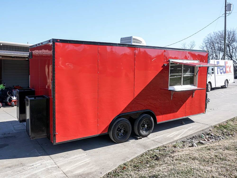 28-8.5-x-20-red-v-nose-concession-with-blackout-trim-vending-8.jpg 8.5 x 20 Red V-Nose Concession with Blackout Trim Vending