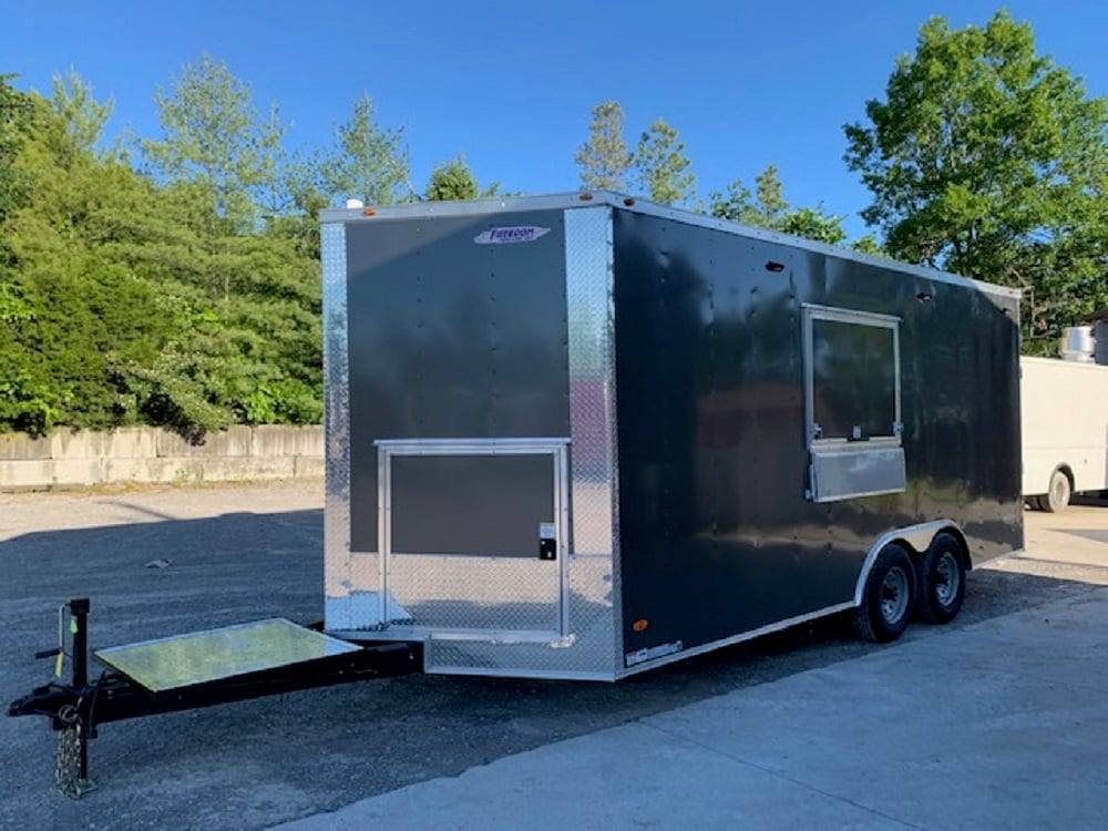 280-8.5-x-18-med-charcoal-grey-concession-food-trailer-1.jpg 8.5' x 18' Med Charcoal Grey Concession Food Trailer