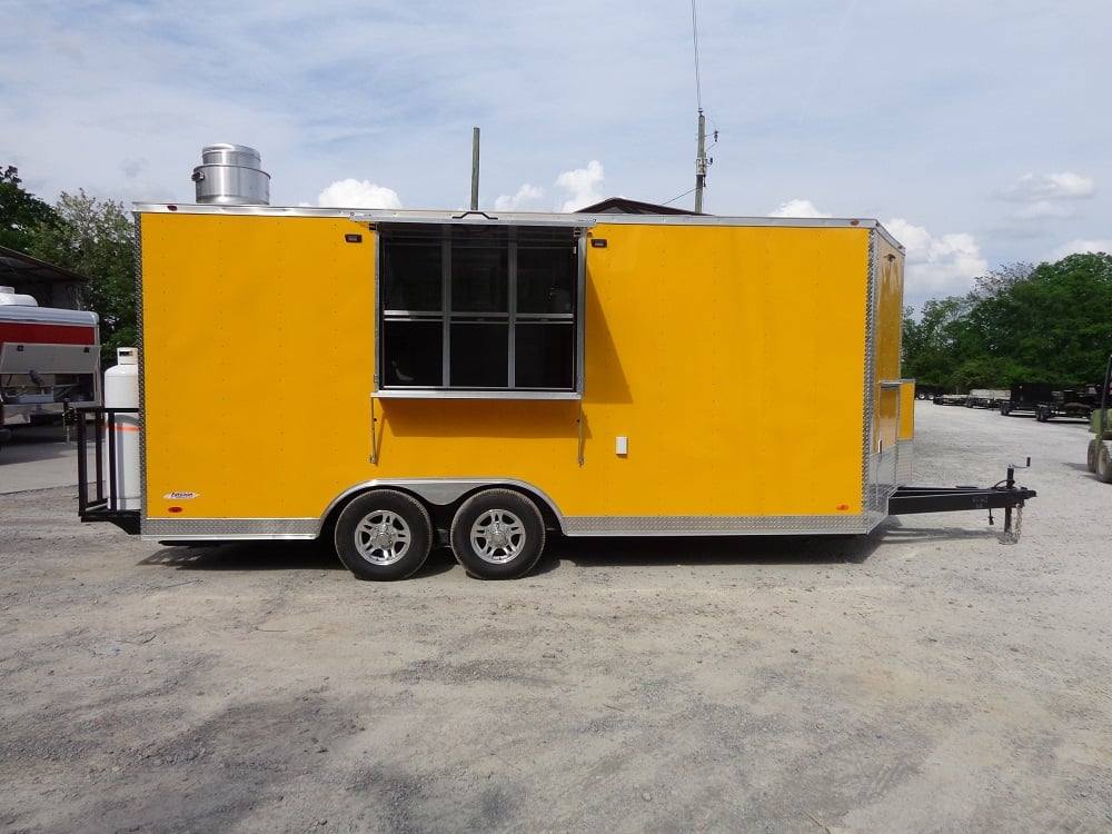 282-8.5-x-18-penske-yellow-concession-food-trailer-with-appliances-6.jpg 8.5' x 18' Penske Yellow Concession Food Trailer With Appliances