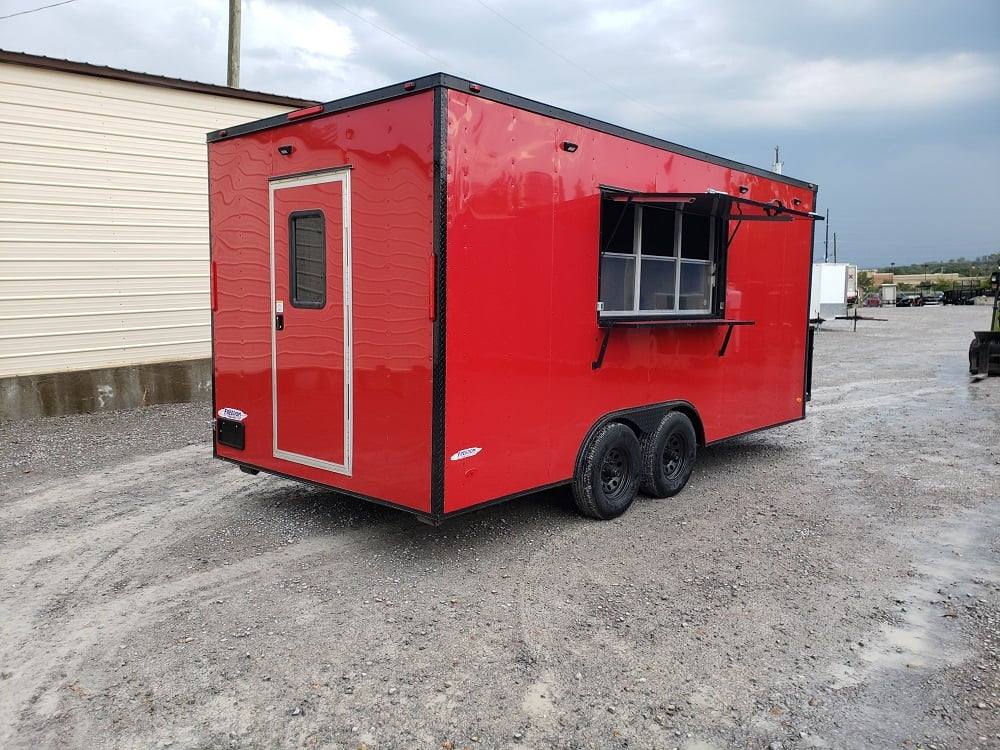285-8.5-x-18-red-concession-food-trailer-event-catering-5.jpg 8.5' x 18' Red Concession Food Trailer Event Catering
