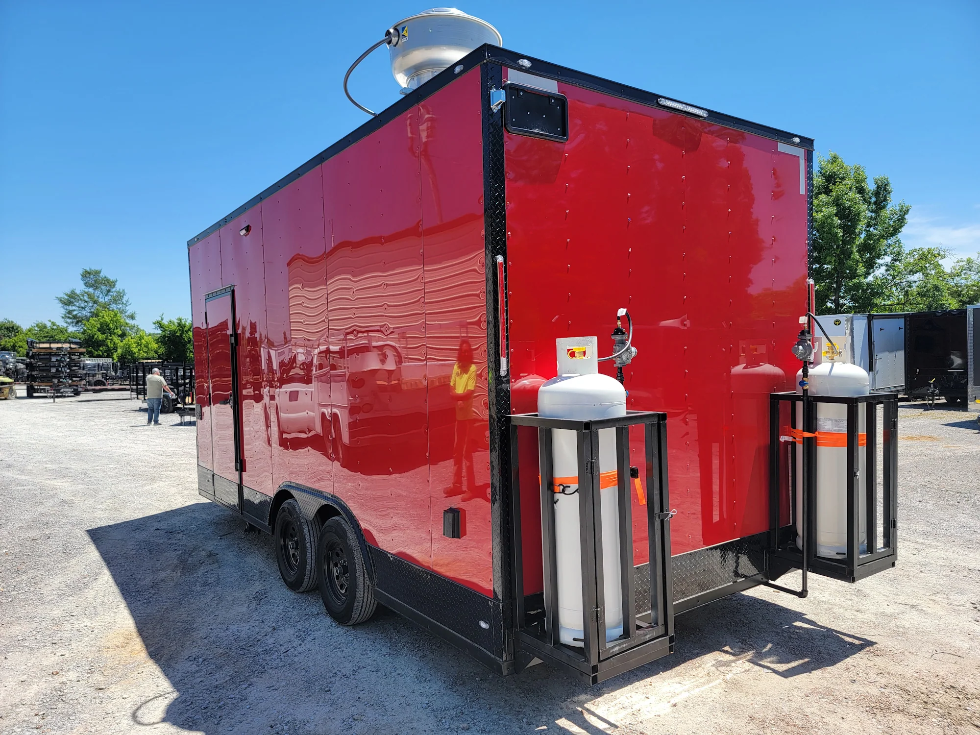 287-8.5-x-18-red-w-blackout-concession-trailer-food-event-catering-4.webp 8.5' X 18' Red W/ Blackout Concession Trailer Food Event Catering