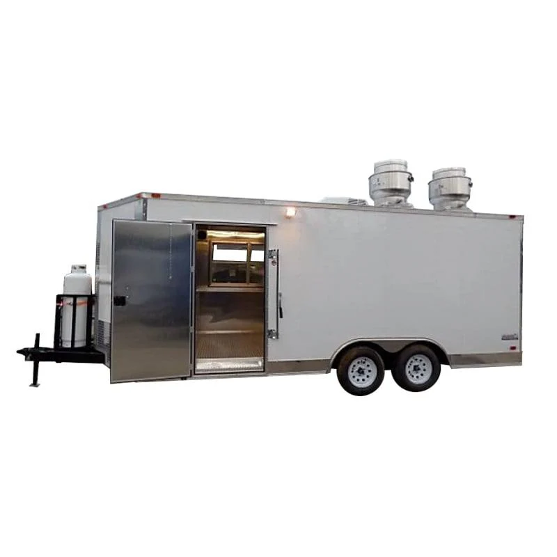 290-8.5-x-18-white-catering-event-concession-food-trailer-with-appliances-1.webp 8.5' x 18' White Catering Event Concession Food Trailer With Appliances