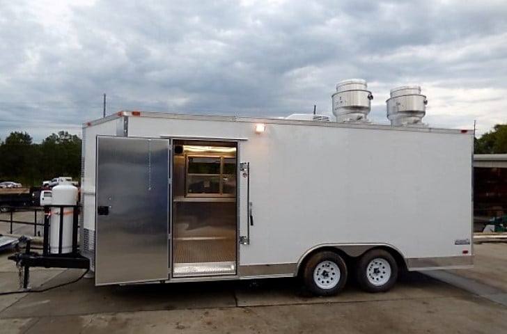 290-8.5-x-18-white-catering-event-concession-food-trailer-with-appliances-10.jpg 8.5' x 18' White Catering Event Concession Food Trailer With Appliances