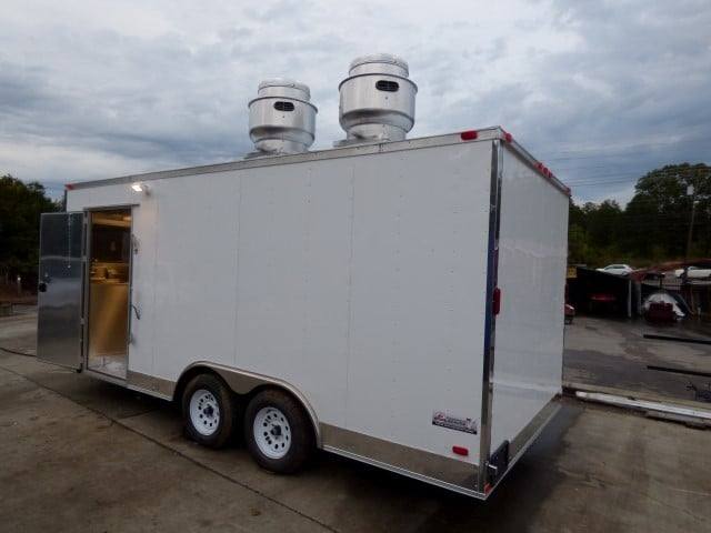 290-8.5-x-18-white-catering-event-concession-food-trailer-with-appliances-13.jpg 8.5' x 18' White Catering Event Concession Food Trailer With Appliances