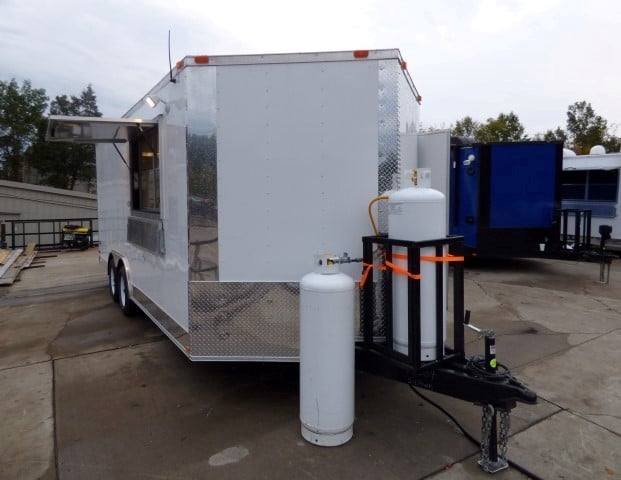 290-8.5-x-18-white-catering-event-concession-food-trailer-with-appliances-2.jpg 8.5' x 18' White Catering Event Concession Food Trailer With Appliances