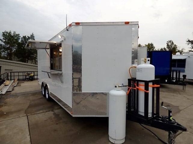 290-8.5-x-18-white-catering-event-concession-food-trailer-with-appliances-21.jpg 8.5' x 18' White Catering Event Concession Food Trailer With Appliances